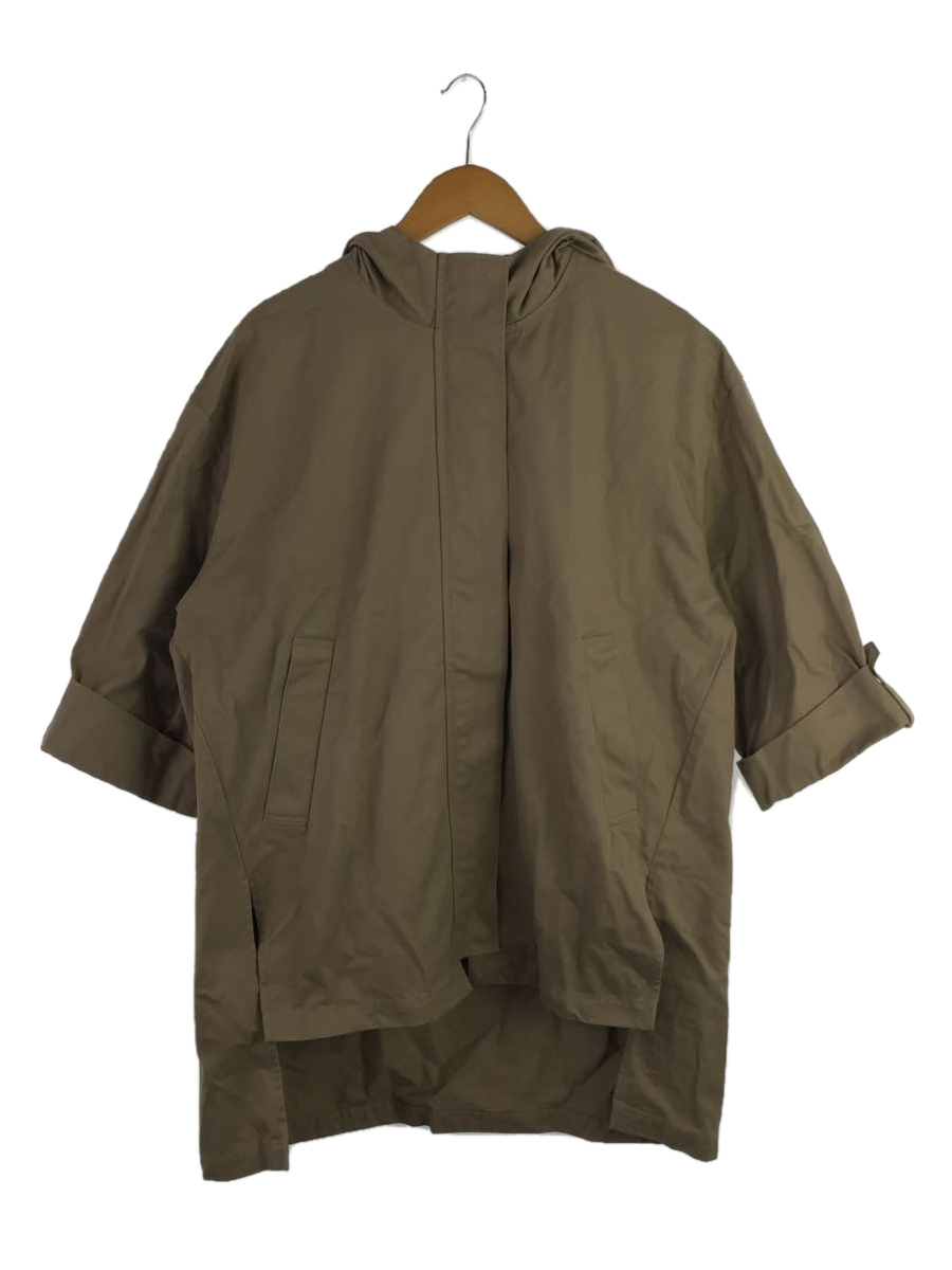 日本製】 DRESSTERIOR◇Aラインフーデッドブルゾン/38/コットン/BEG