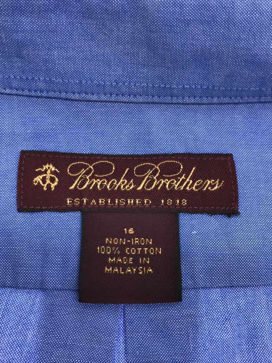 BROOKS BROTHERS◆長袖シャツ/S/コットン/IDG/無地_画像3