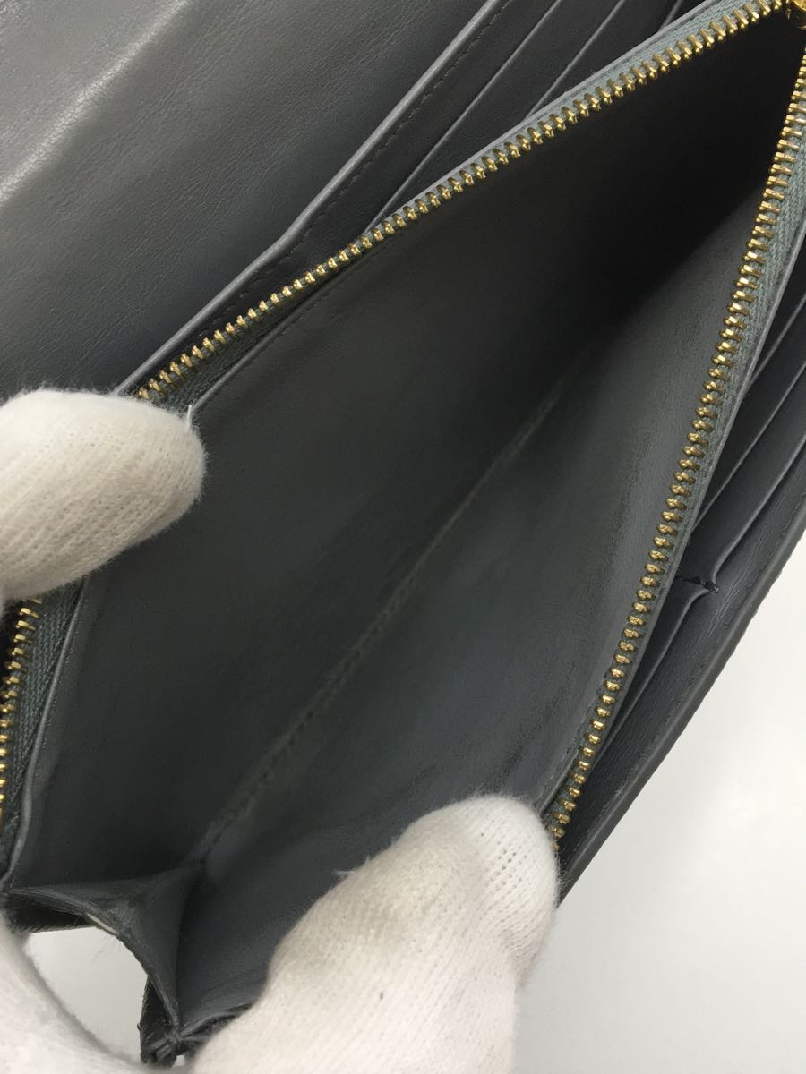 CELINE◆長財布/レザー/GRY/レディース_画像5