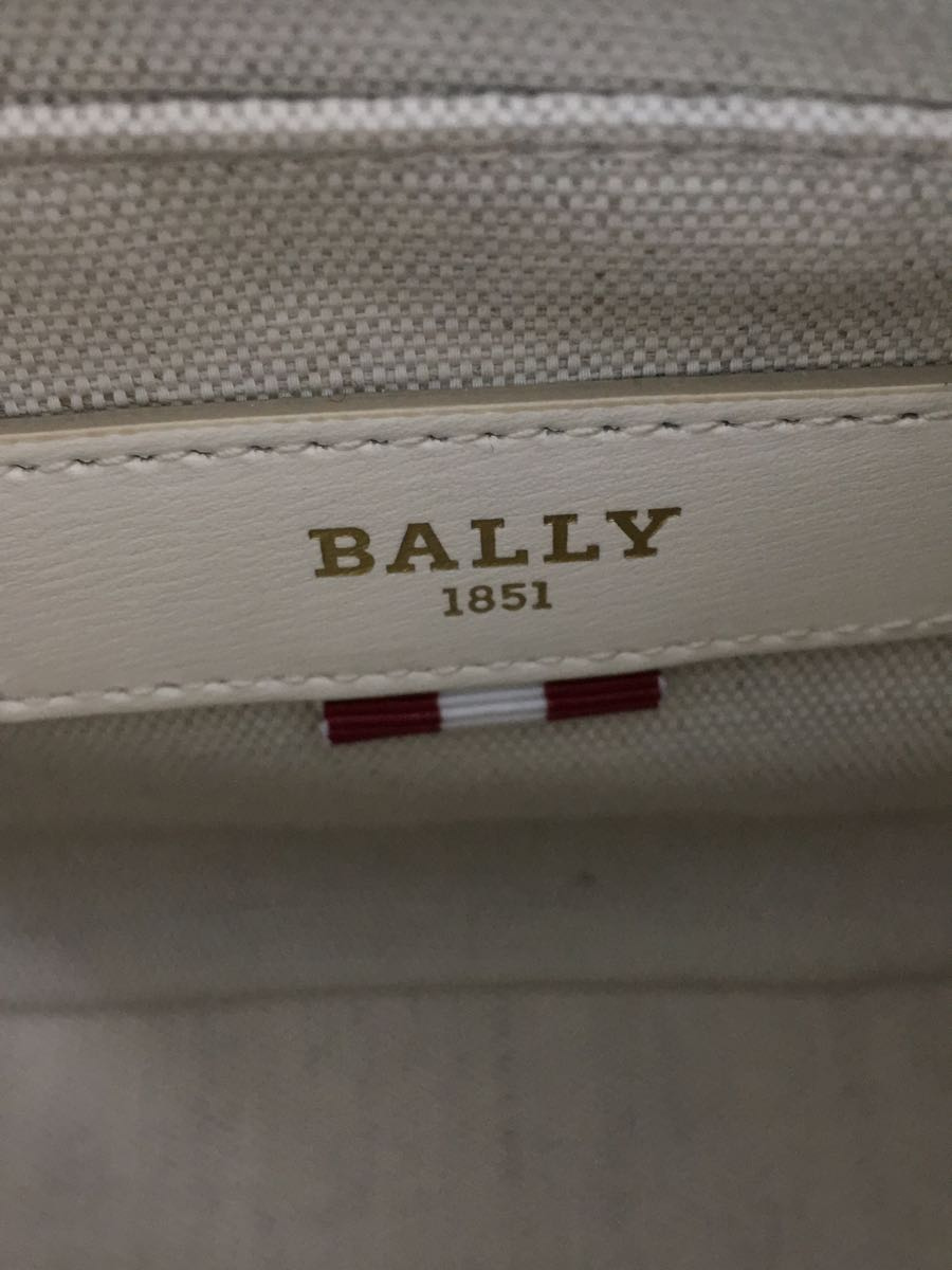 BALLY◆ショルダーバッグ/レザー/WHT/無地/BLEYR_画像5