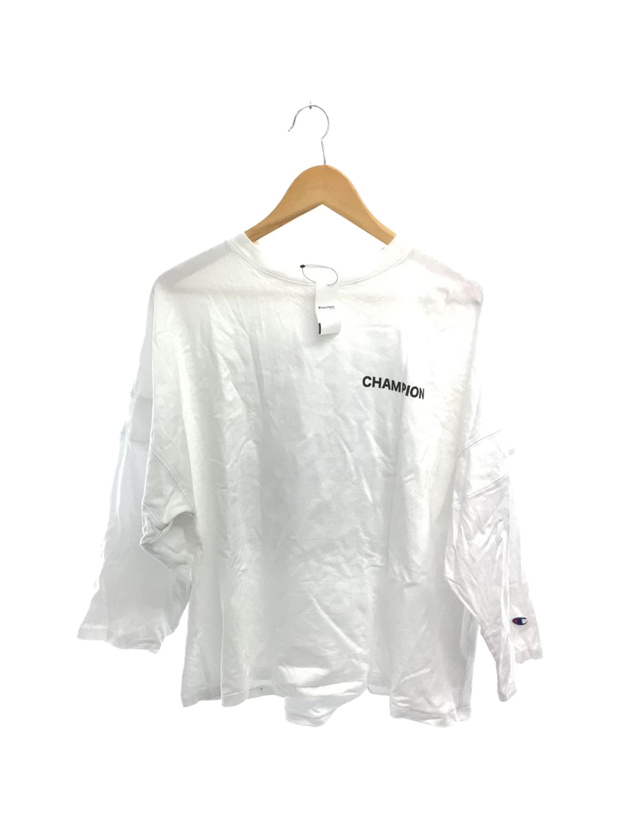 Champion◆長袖Tシャツ/M/コットン/WHT/c3-u405_画像1