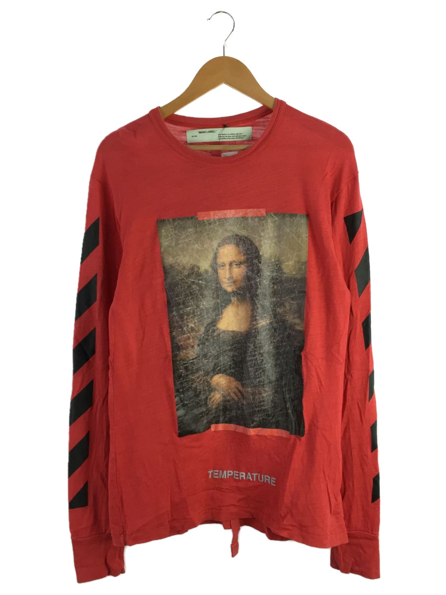 OFF-WHITE 2018SS/DIAG MONALISA L/S T/S/コットン/RED/プリント/OMAB001S18001012