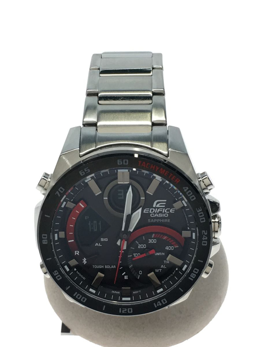 CASIO◆ソーラー腕時計・EDIFICE/アナログ/BLK/ECB-900TDB-1AJF_画像1