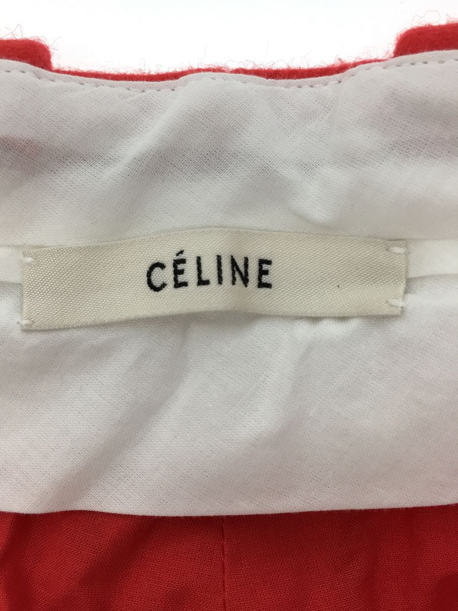 CELINE◆ワイドパンツ/36/ウール/RED/7123 21R83_画像4