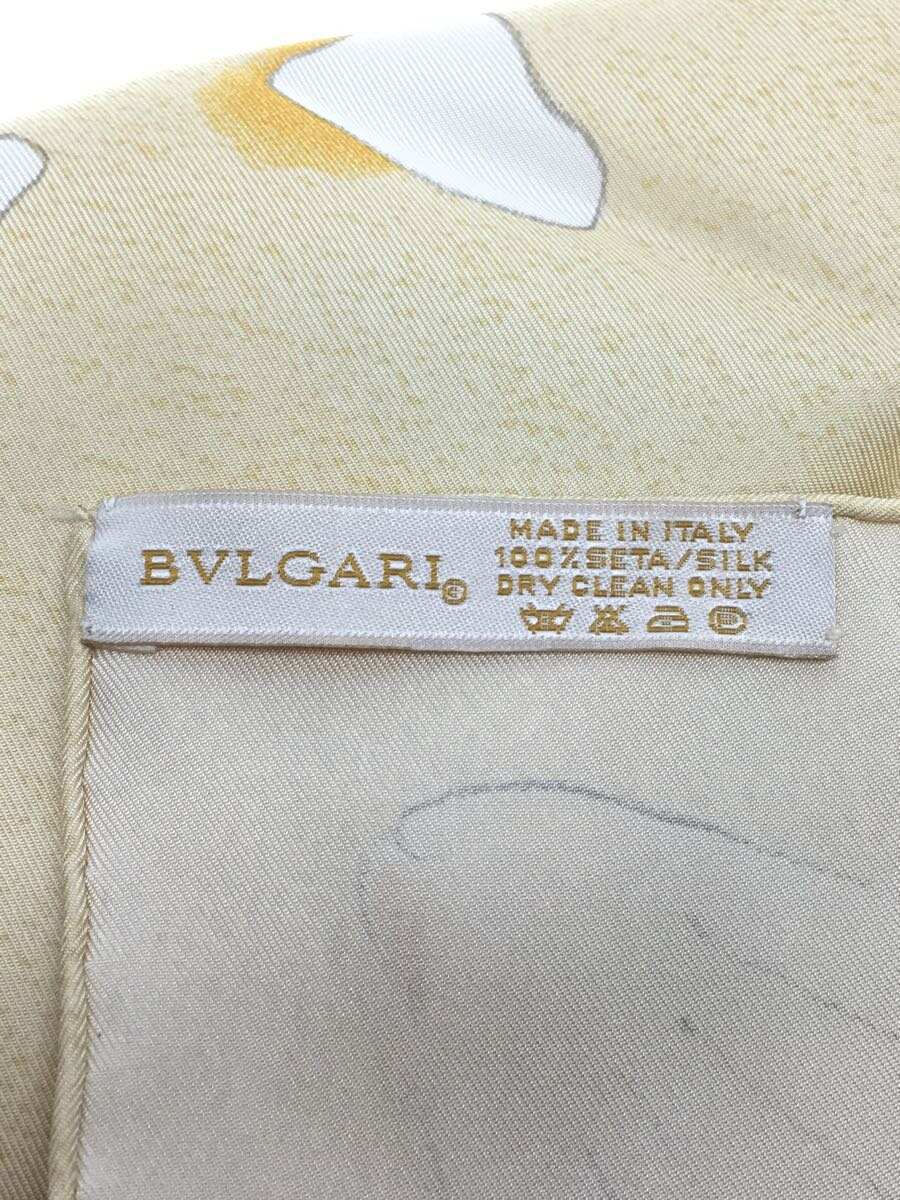 BVLGARI◆スカーフ/シルク/CRM/レディース/silk cream_画像3