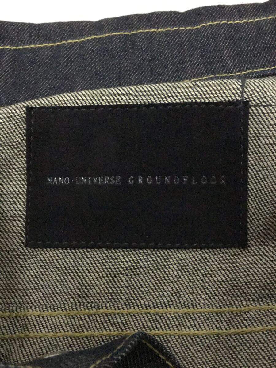 nano universe GROUNDFLOOR◆Gジャン/M/コットン/IDG/無地_画像3