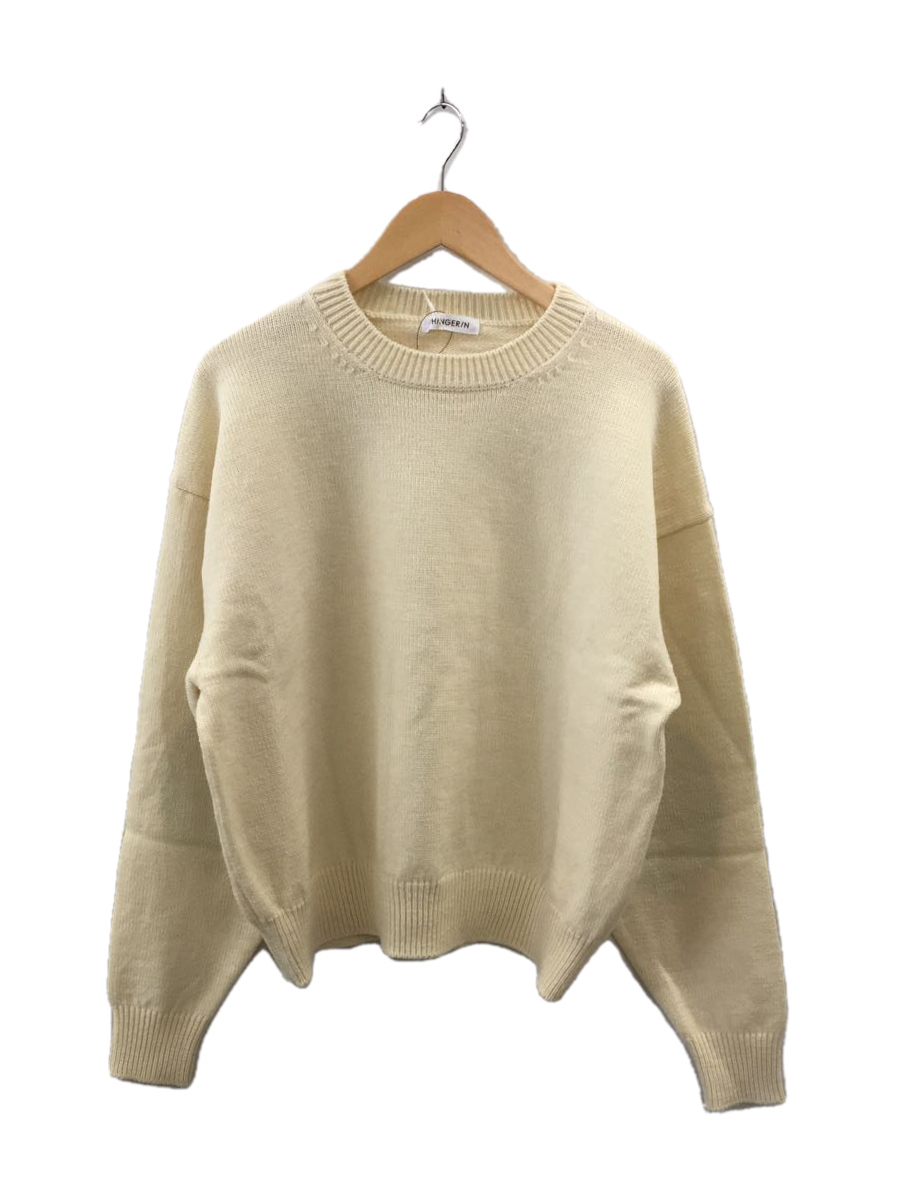 PHINGERIN◆22AW/JOINT KNITTED SWEATER/セーター(厚手)/L/ウール/アイボリー_画像1