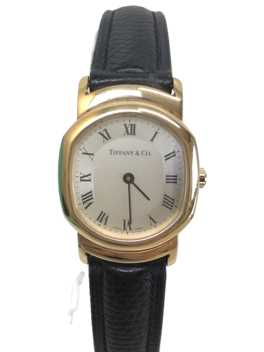 TIFFANY&Co.◆クォーツ腕時計/レディース/クーペ/L173-18K/ベルト傷/尾錠くすみ有
