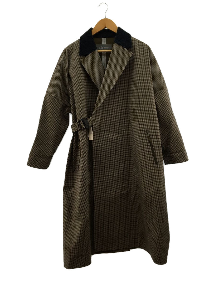 激安特価 F/CE◇GUNCLUB WRAP COAT/S/ウール/BEG/ガンクラブチェック