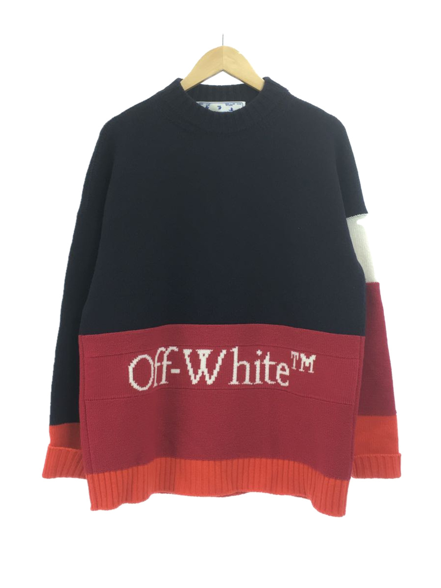 OFF-WHITE セーター(厚手)/XS/ウール/NVY/OMHE048E20KNi001/COLOR BLOCK Knit/
