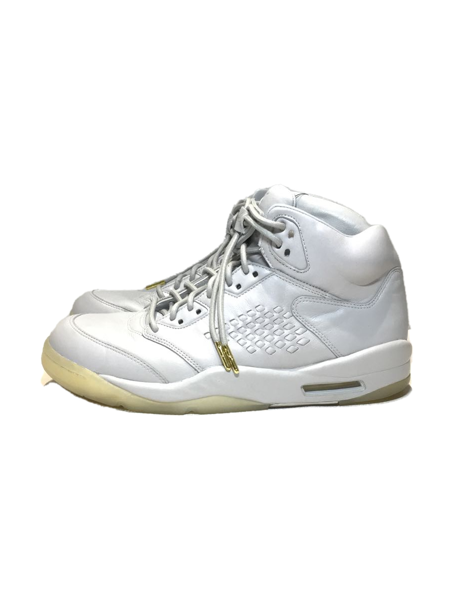 NIKE◆AIR JORDAN 5 RETRO PREM/エアジョーダンレトロプレミアム/アイボリー/881432-003