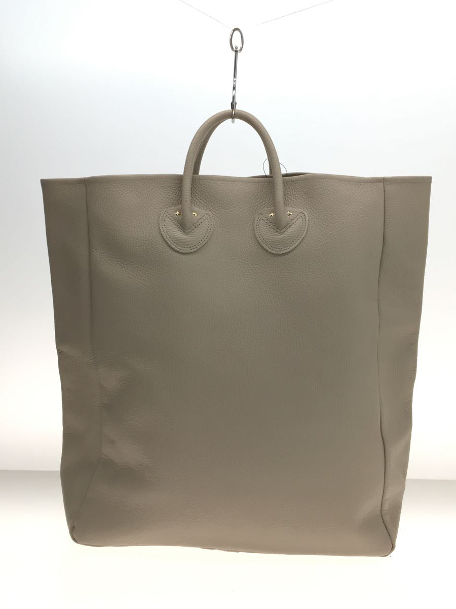 YOUNG & OLSEN◆EMBOSSED LEATHER TOTE L/レザー/GRY_画像3