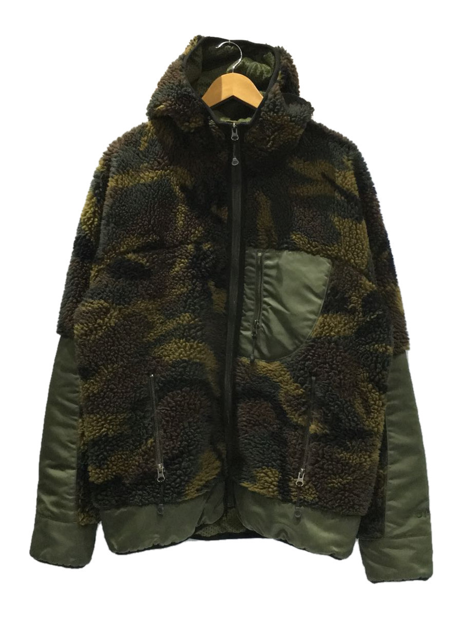 eYe COMME des GARCONS JUNYA WATANABE MAN◆20AW/エステルボアジャガード/フリースジャケット/L/ポリエステル/KHK/WF-J920