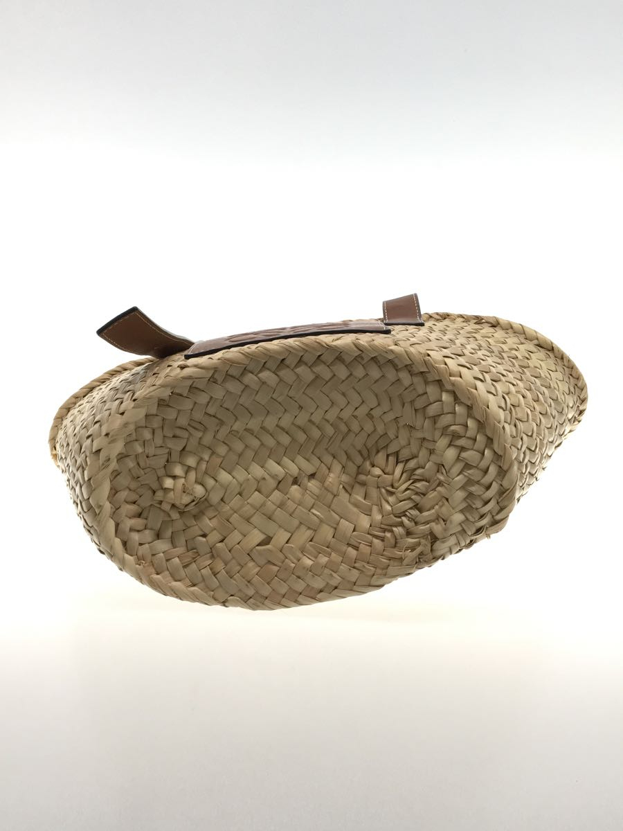 LOEWE◇カゴバッグ/バスケットバッグスモール/(ヤシの葉&カーフスキン
