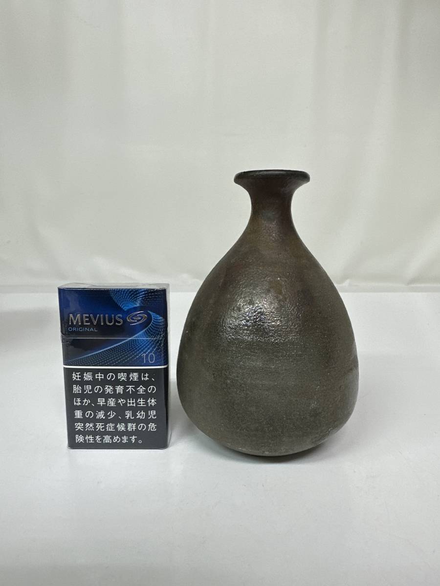 丹波焼 花器 花入 一輪挿 清水千代市造 共箱_画像9