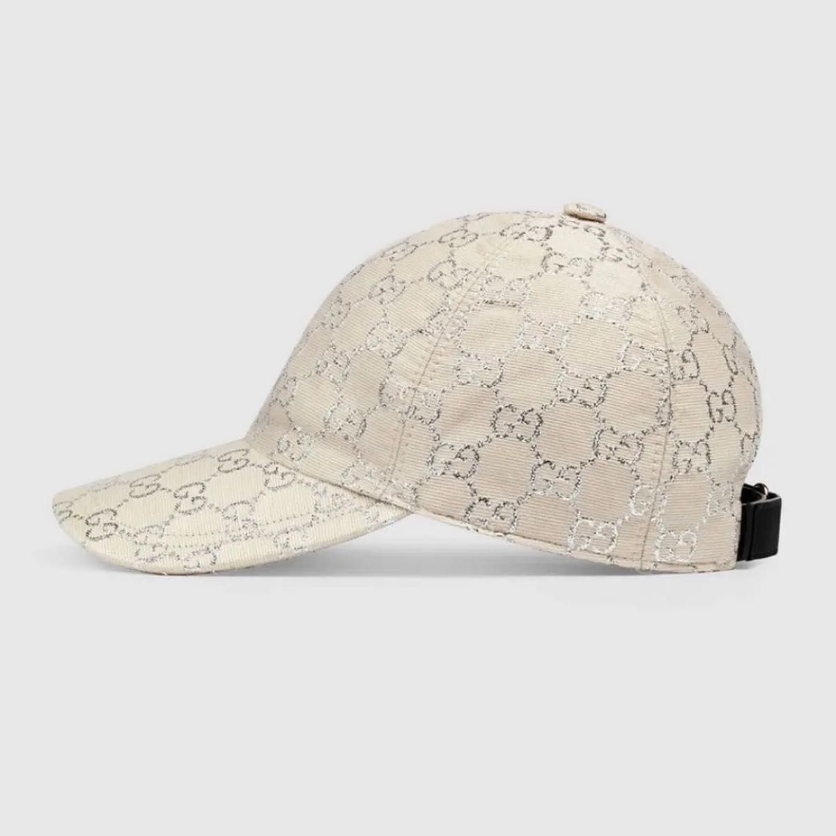 生産終了品 GGラメ ベースボールキャップ ホワイト GUCCI グッチ 男女
