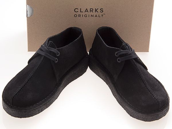 新品/CLARKS/クラークス オリジナルズ/DESERT TREK/ウィメンズ デザートトレック/BLACK SUEDE/ブラック スエード/黒/26165566/24.0cm_画像1