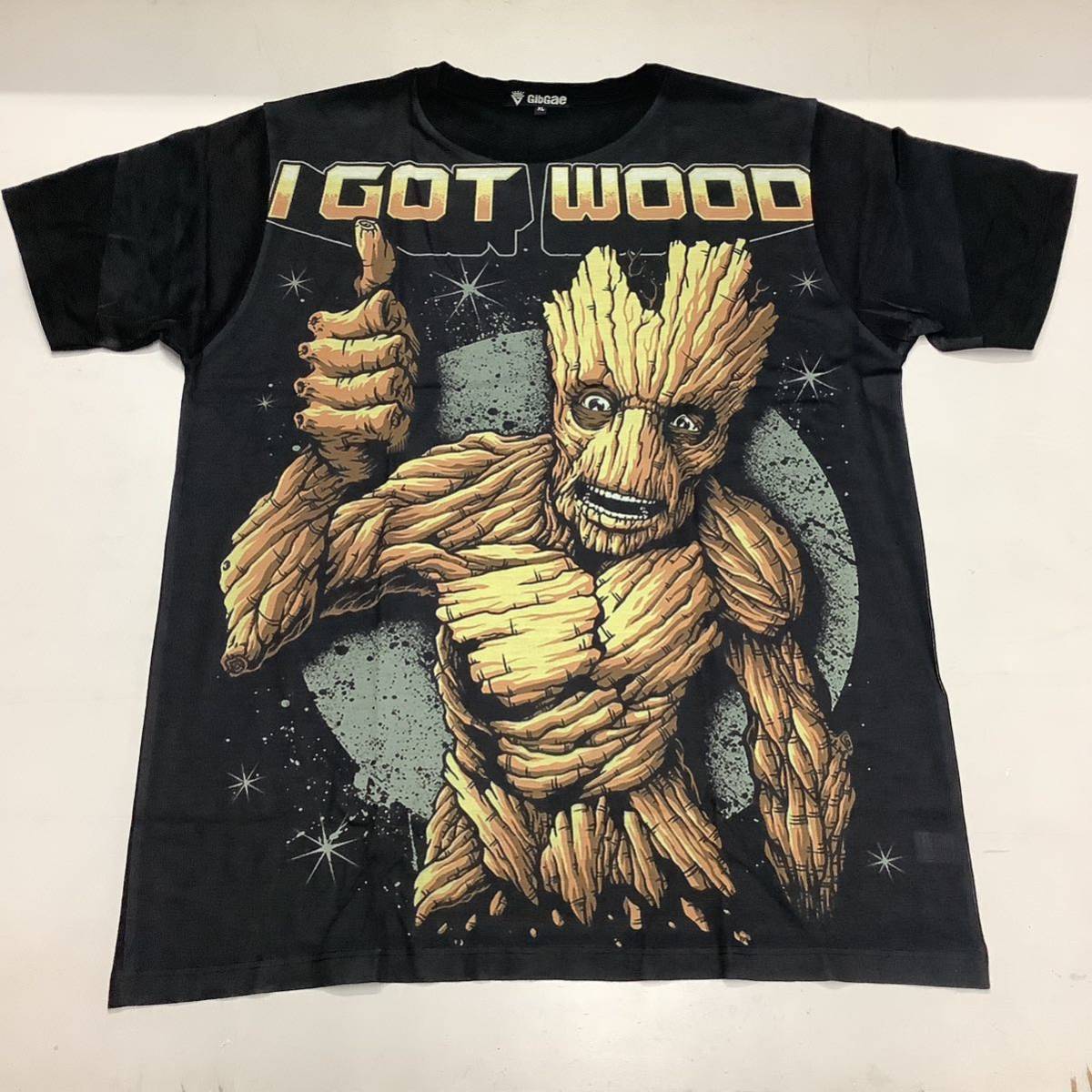 SR12C2. デザインTシャツ　XLサイズ　Guardians of the galaxy 14 ガーディアンズオブギャラクシー　GROOT グルート　半袖Tシャツ