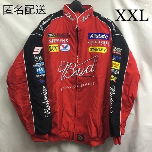 ブルゾン XXLサイズ　Budweiser バドワイザー レーシングジャケット 赤_画像1