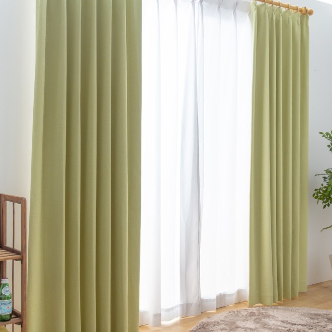 【美品】 保温 断熱 遮熱 遮音 省エネ 遮光1級 完全遮光 イエローグリーン 幅130cm×丈225cm2枚 カーテン 日本製 246サイズ展開 形状記憶加工付 丈200cm~ 【美品】 保温 断熱 遮熱 遮音 省エネ 遮光1級 完全遮光 イエローグリーン 幅130cm×丈225cm2枚 カーテン 日本製 246サイズ展開 形状記憶加工付 丈200cm~