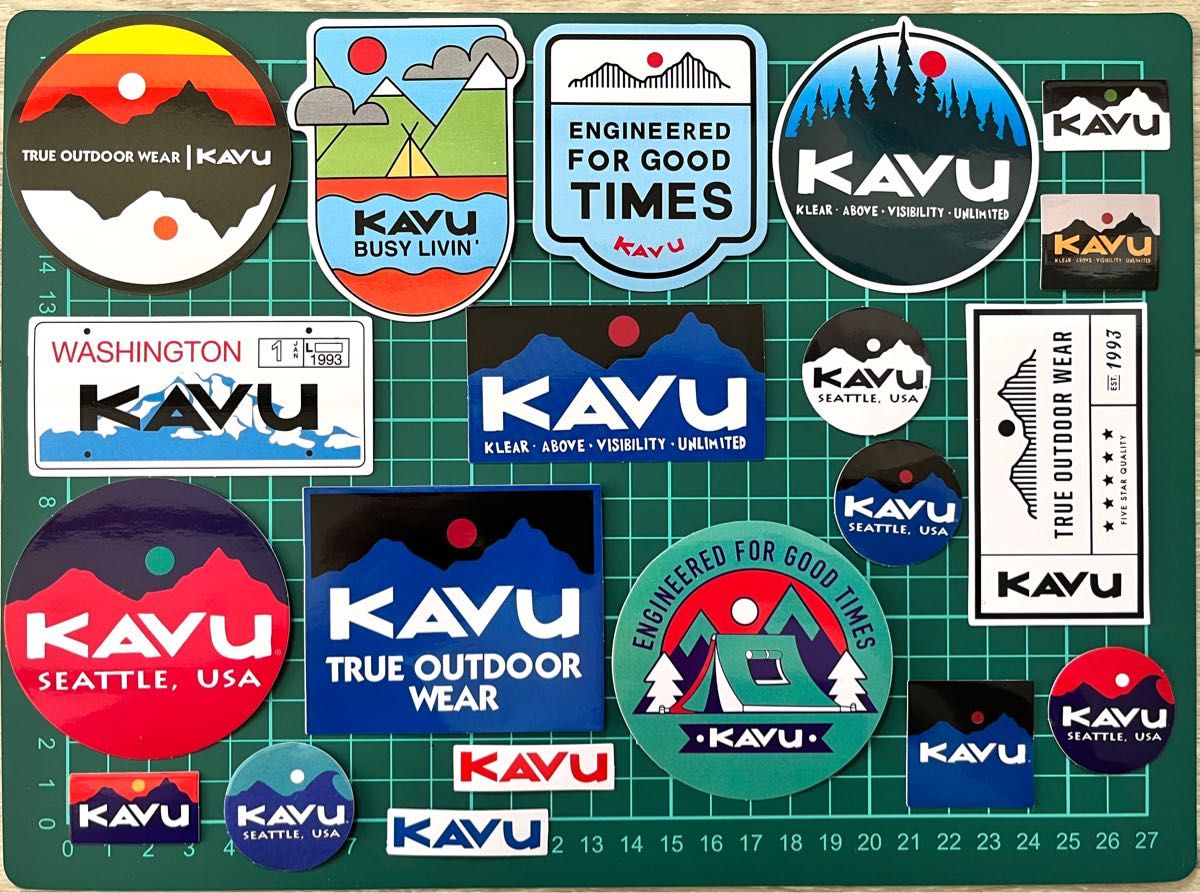 KAVU アウトドア　キャンプ　防水ステッカーまとめセット20枚