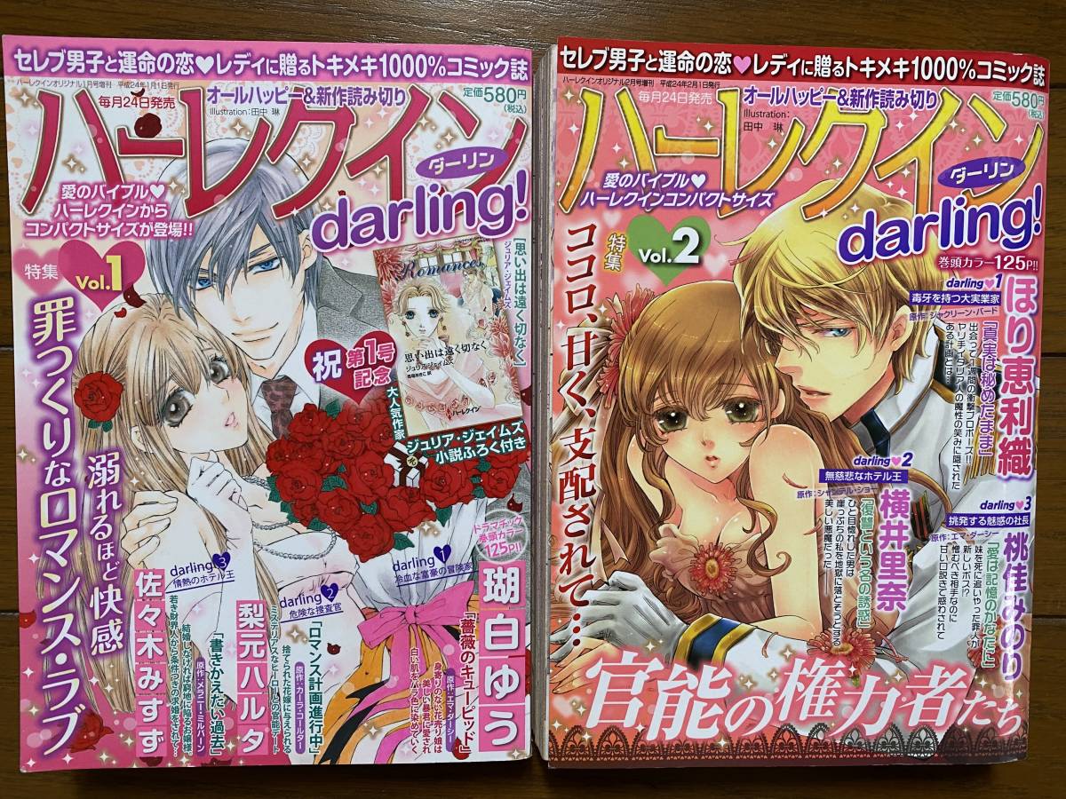 雑誌　☆☆　ハーレクイン darling！ vol.1～16　15冊（14抜け）☆☆　田中琳、佐々木みすず、有沢遼、羽生シオン、他_画像2