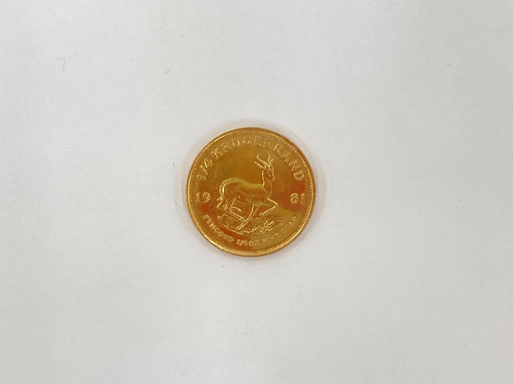 BEAU0057】K22 南アフリカ共和国 クルーガーランド金貨 1/4oz 総重量