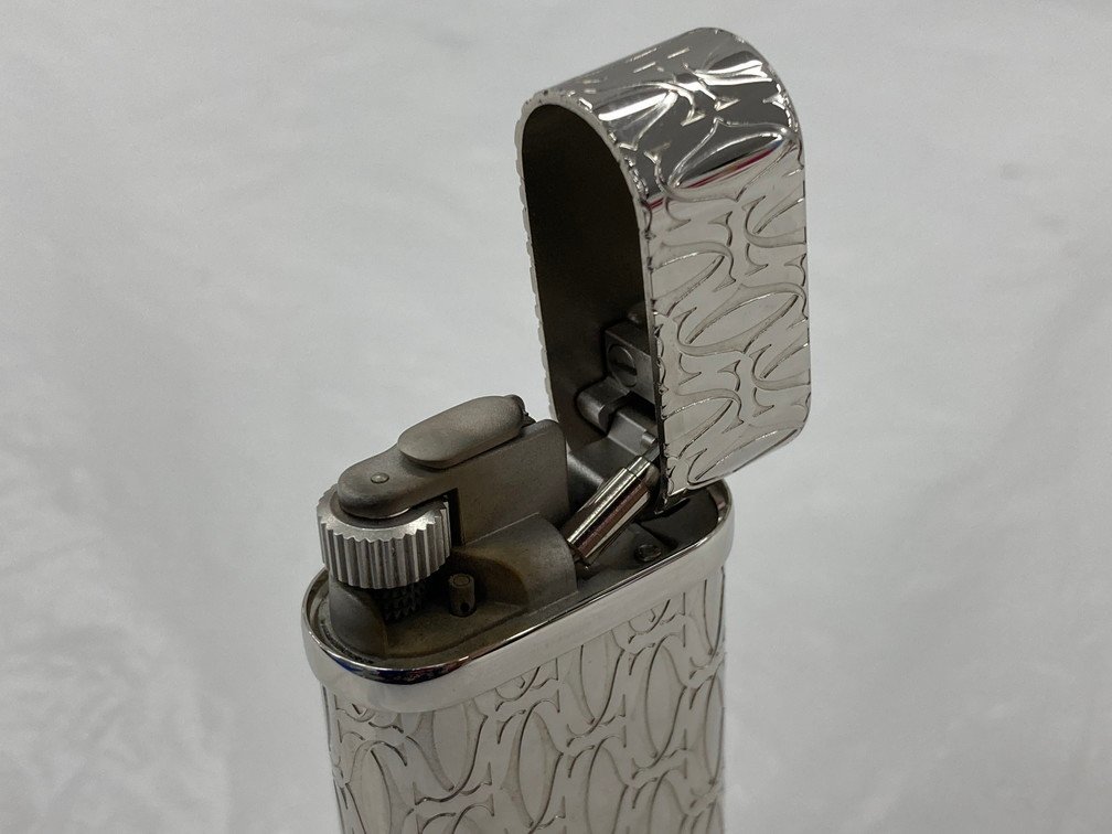 BEAW7027】Cartier カルティエ 2C ロゴ柄 ガスライター シルバー 箱
