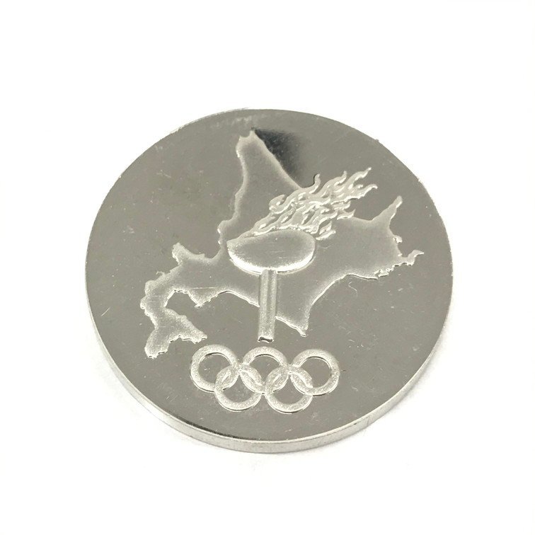 【BEAA2032】Sapporo 1972 第11回札幌オリンピック冬季大会 プラチナメダル Pt1000刻印 36.1gの画像1