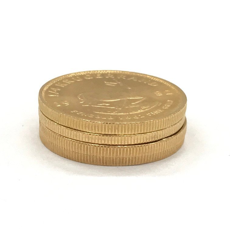 BEAU6024】K22 南アフリカ共和国 クルーガーランド金貨 1/4oz 4枚