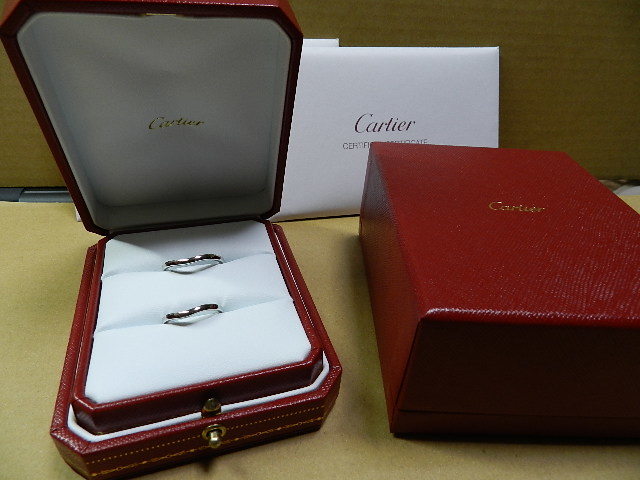 ☆彡 正規店購入品 Cartier/カルティエ 婚約指輪 リング ペア pt950 シリアル入り_画像3