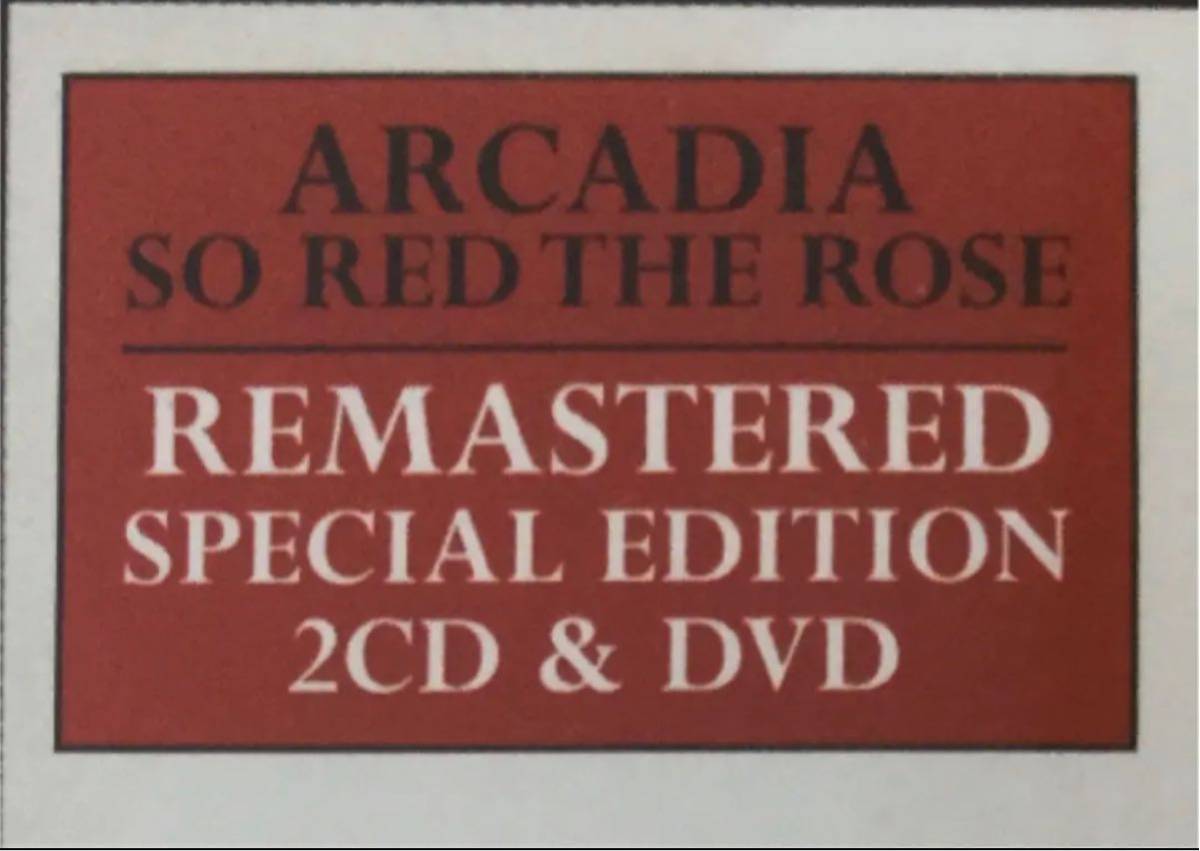 2CD＋DVD！Arcadia / アーケイディア / So Red The Rose - Special Edition