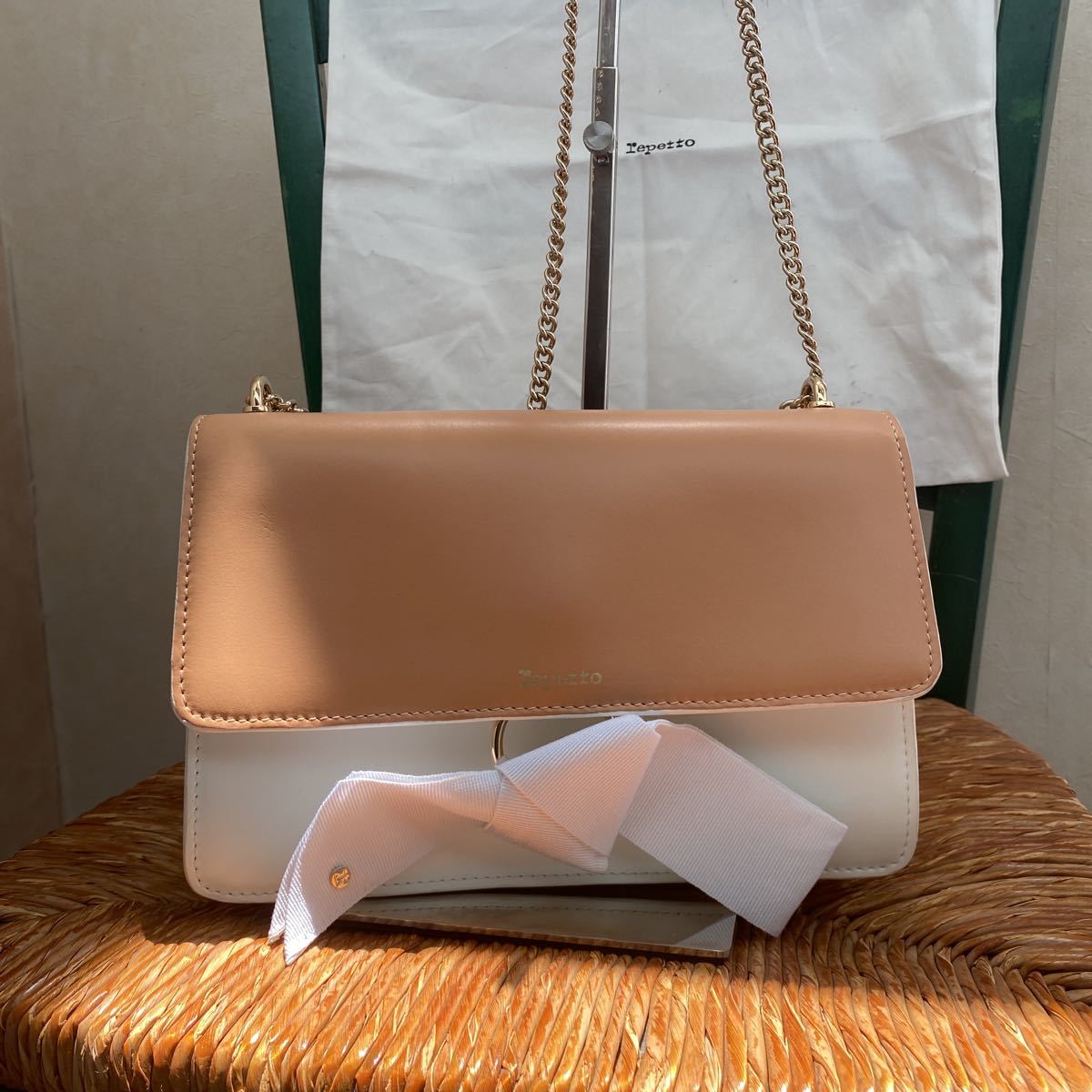 未使用 Repetto(レペット） TRIPLE JEU レザーバッグ　・Repetto TRIPLE JEU , LEATHER BAG 