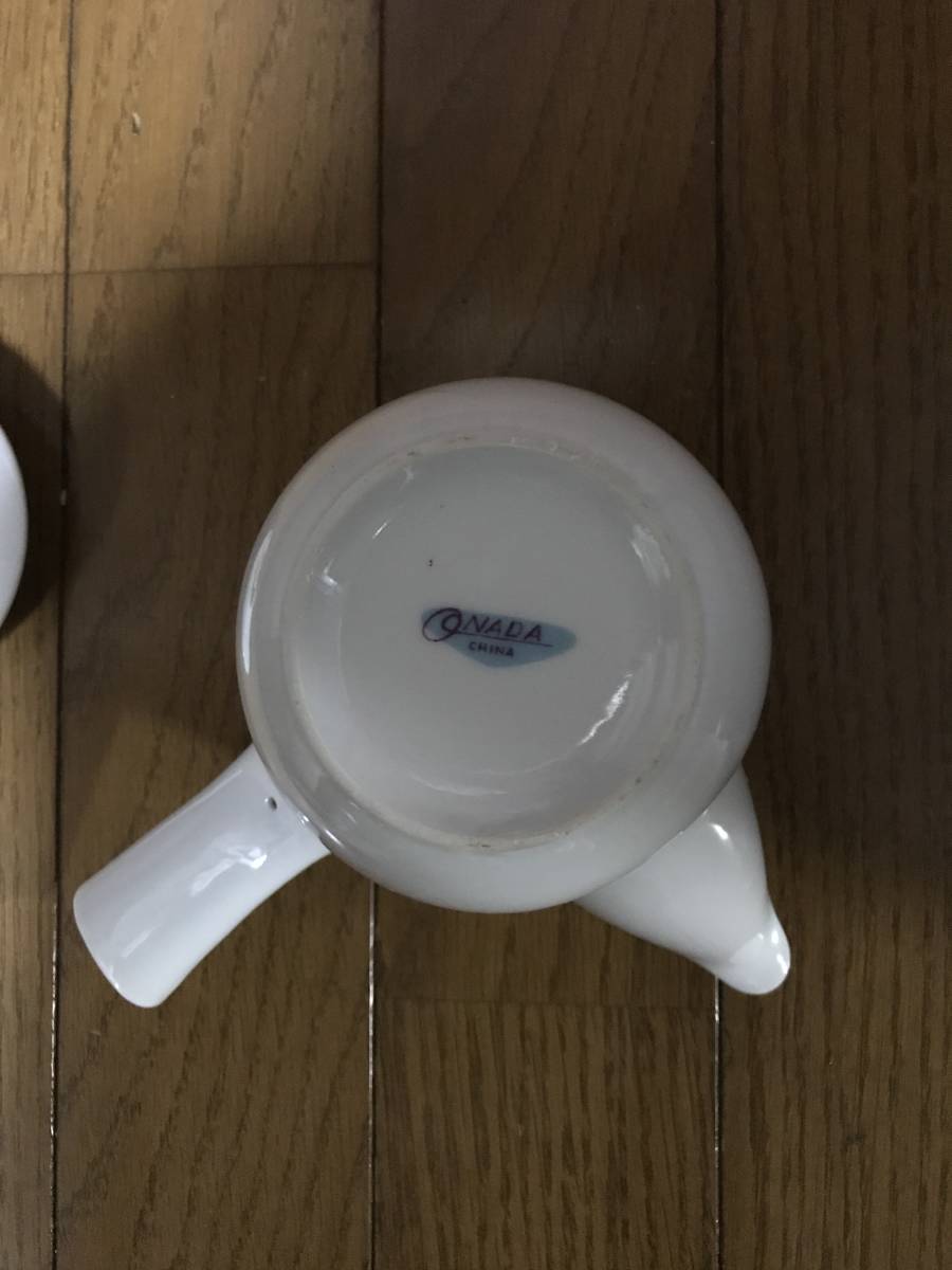 未使用 ONADA CHINA 急須 茶器 茶道具 レトロ ビンテージ アンティーク 陶器 食器 小名田_画像5