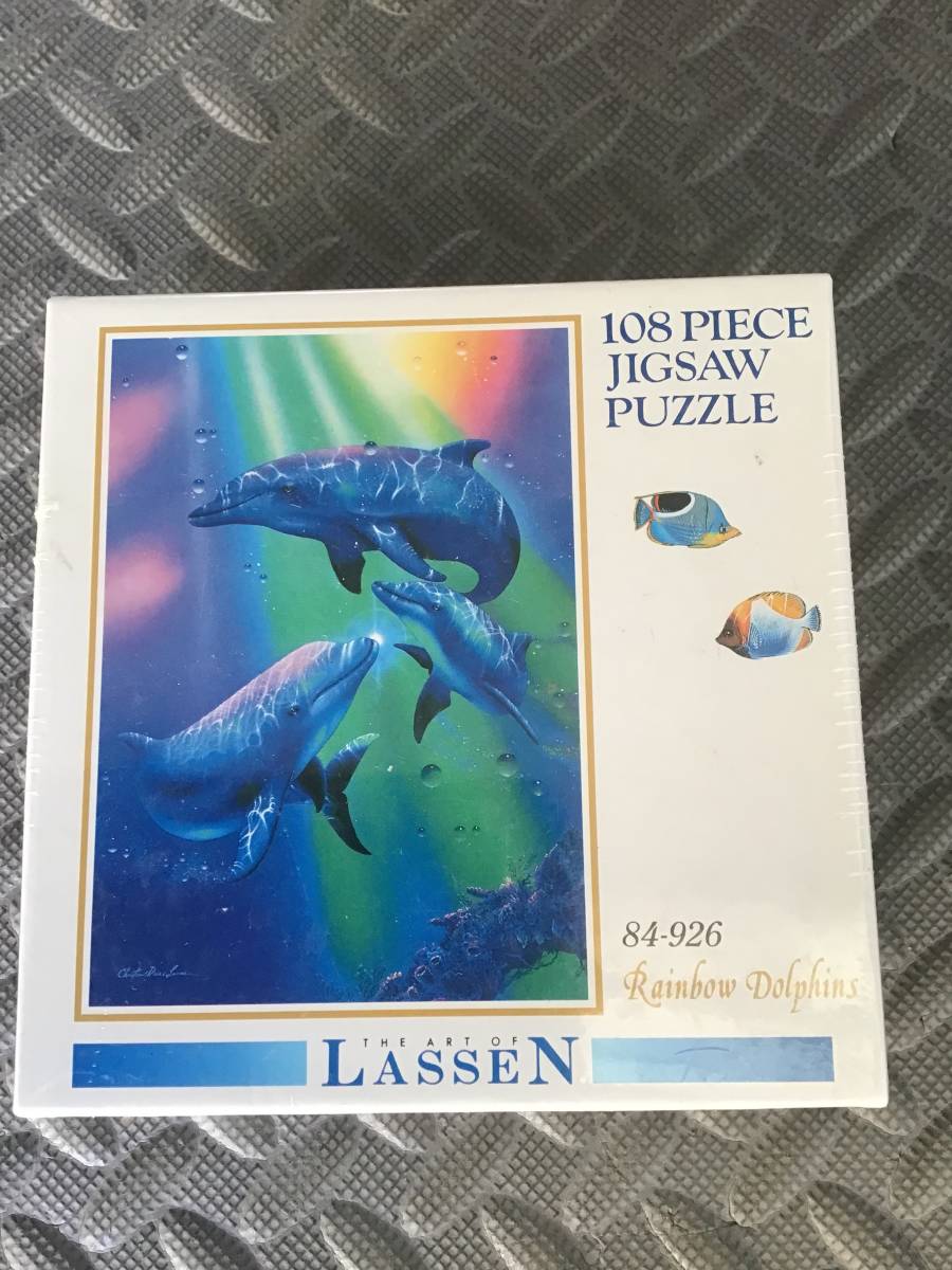  unopened not yet constructed unused Christian Lassen Beverly Christian lease lasen Rainbow Dolphin jigsaw puzzle 108 piece 