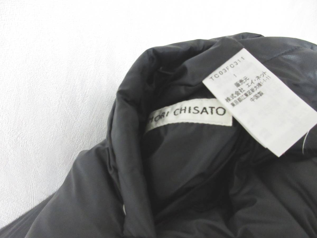  Tsumori Chisato TSUMORI CHISATO двусторонний пуховик мех енота чёрный черный 1 irmri.3275