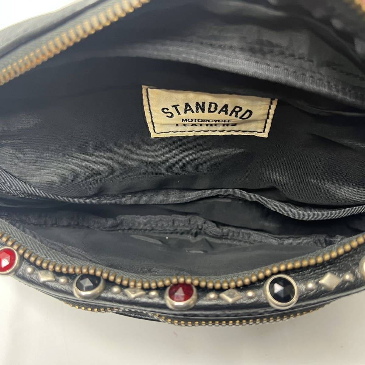 STANDARD MOTORCYCLE LEATHERS ☆ショルダーバッグ 黒 - 通販