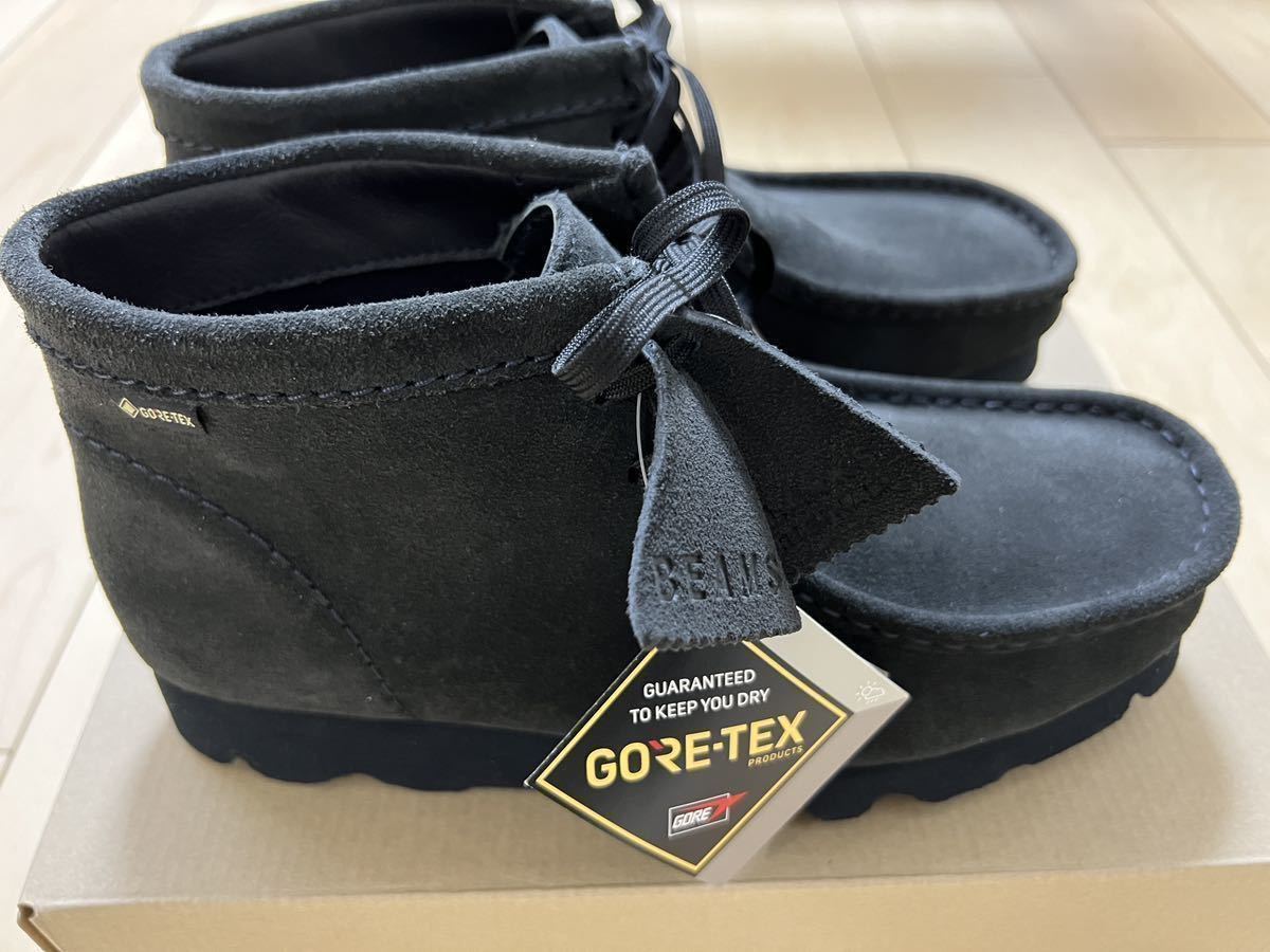 ☆新品 BEAMS別注 ワラビーブーツ ゴアテックスネイビー CLARKS