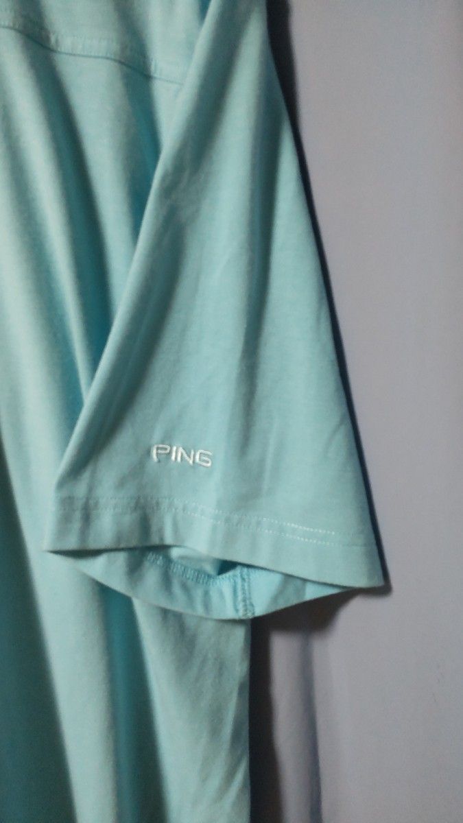 ピン PING  半袖ポロシャツ（ライトブルー）レフター用