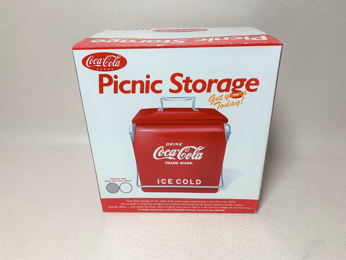 広告、ノベルティグッズ Coca-Cola コカ・コーラ 50s 復刻 レトロデザイン Picnic Storage クーラーボックス 未使用  処分価格