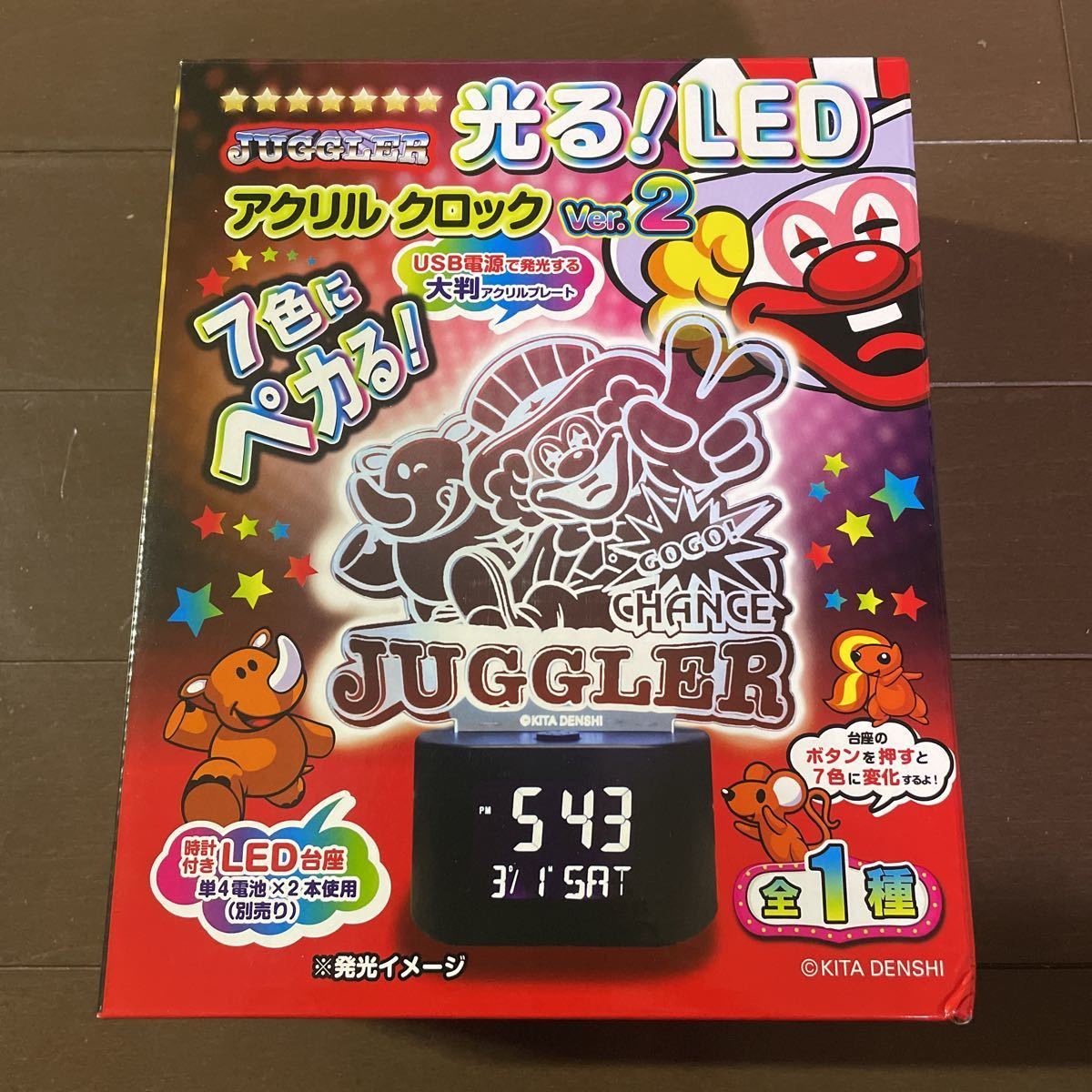 ジャグラー パチスロ グッズ 時計 アクリルクロック USB - パチンコ