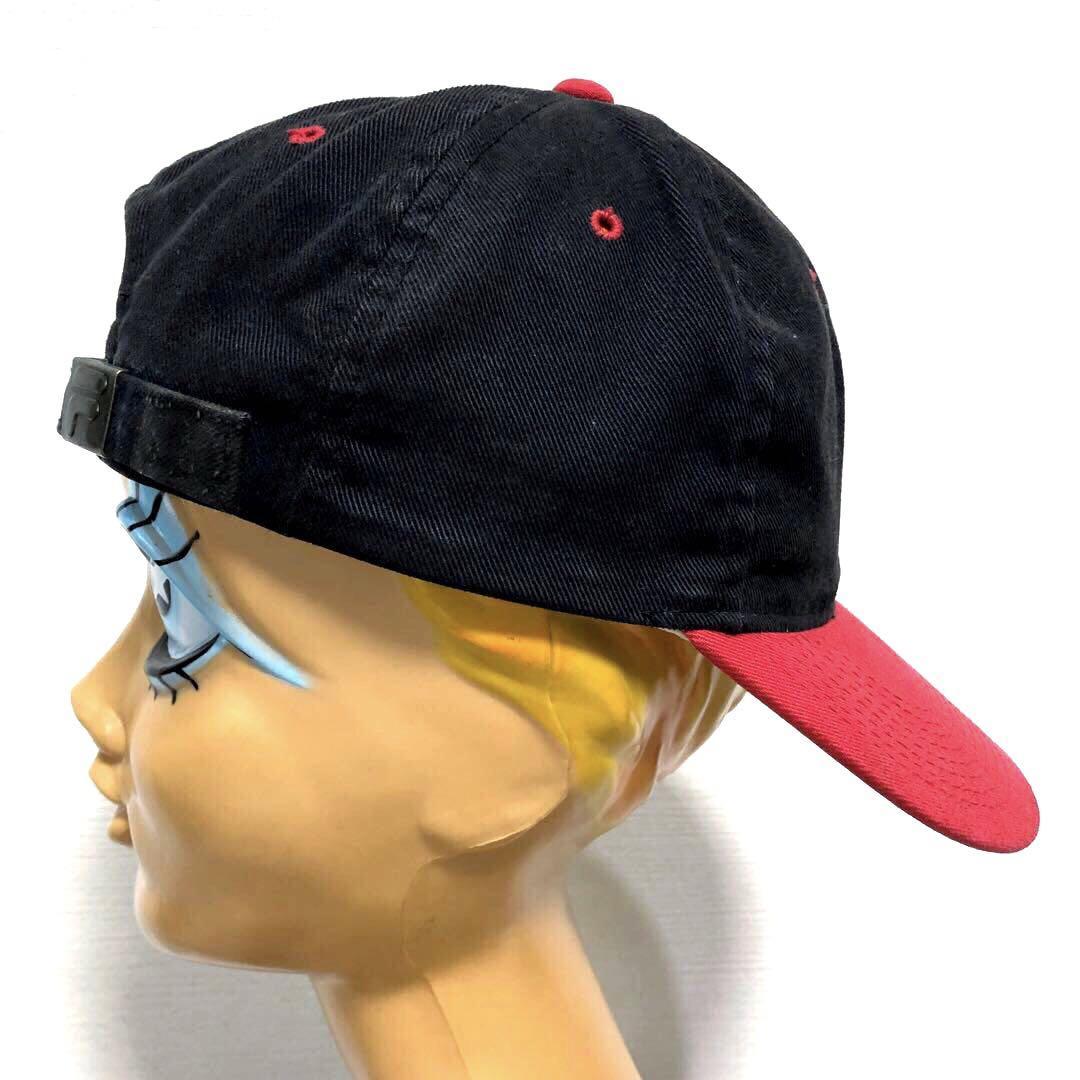 80s 90s rare Costa Rica made tsuba reverse side green FILA CAP black red hat Old Vintage filler Baseball cap sport Street old clothes 