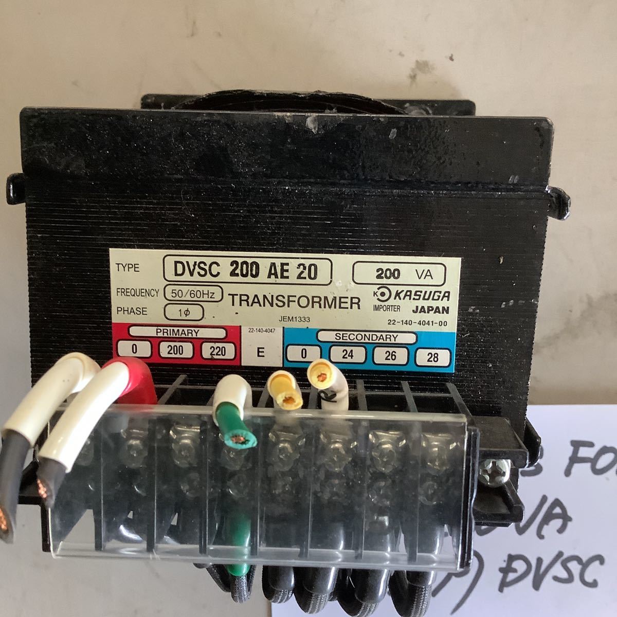  power supply trance type DVSC200AE20 secondhand goods not yet verification..