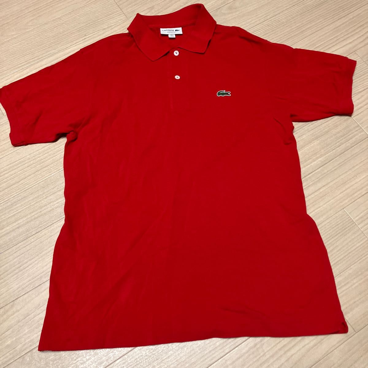 LACOSTE ラコステポロシャツ 赤 日本製 US M 春夏 ラコステジャパン