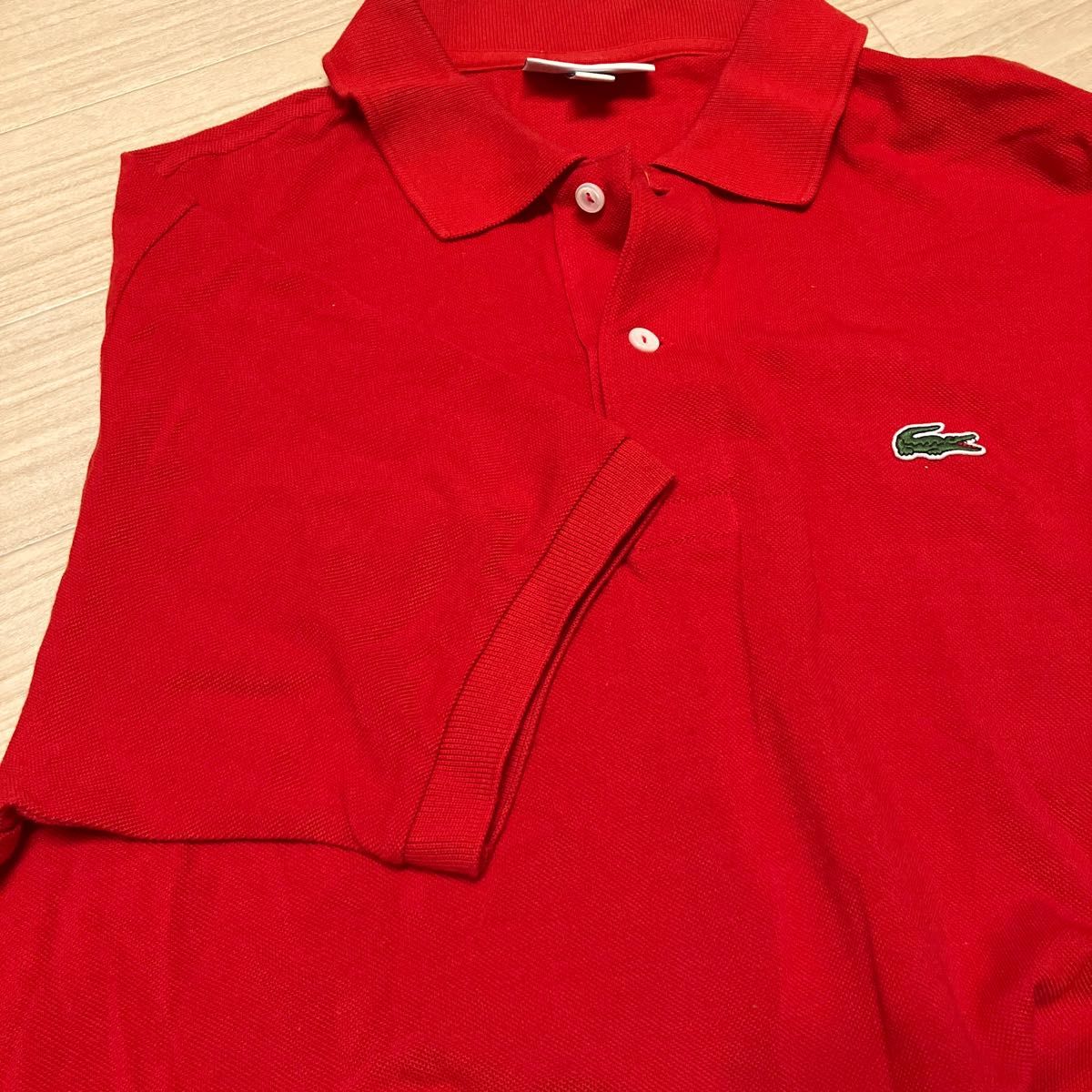 LACOSTE ラコステポロシャツ 赤 日本製 US M 春夏 ラコステジャパン