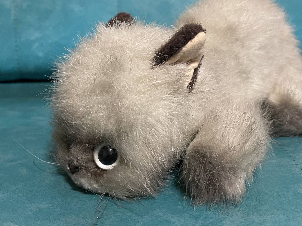 昭和レトロ 日本製 当時物 リーベ社 猫 ぬいぐるみ シャム猫 昭和レトロ 日本製 当時物 リーベ社 猫 ぬいぐるみ シャム猫