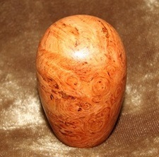 木製シフトノブ(材質：花梨瘤）10x1.5mm（EG-34.7D49.7L)_材質：花梨瘤