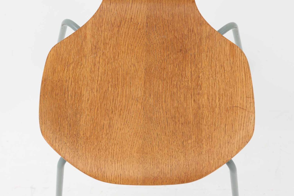 Fritz Hansen(フリッツ・ハンセン)　Ｔチェア　オーク材　Arne Jacobsen(アルネ・ヤコブセン)　北欧家具ビンテージ_画像6