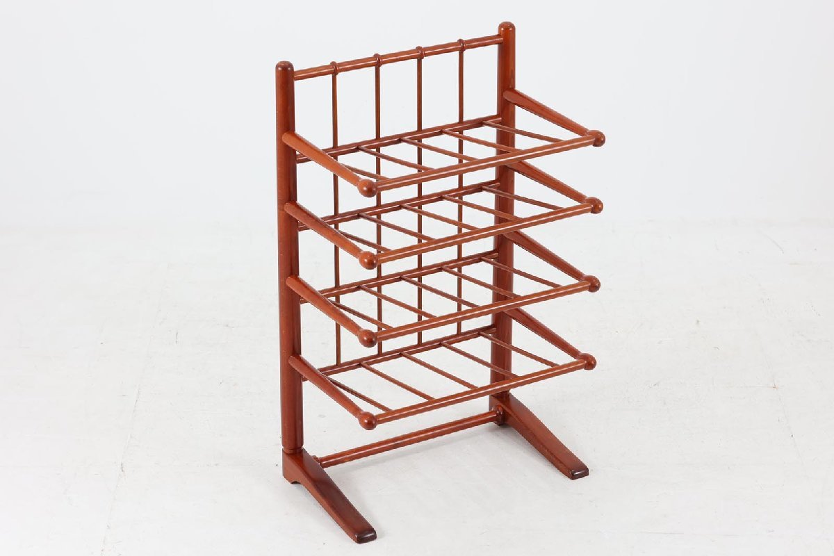  rare Frits Henningsen magazine rack Denmark made Northern Europe furniture Vintage 