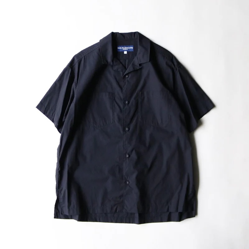 White Mountaineering BROAD OPEN COLLAR SHIRT White Mountaineering wardrobe shirt T-shirt pants jacket NAVY 4